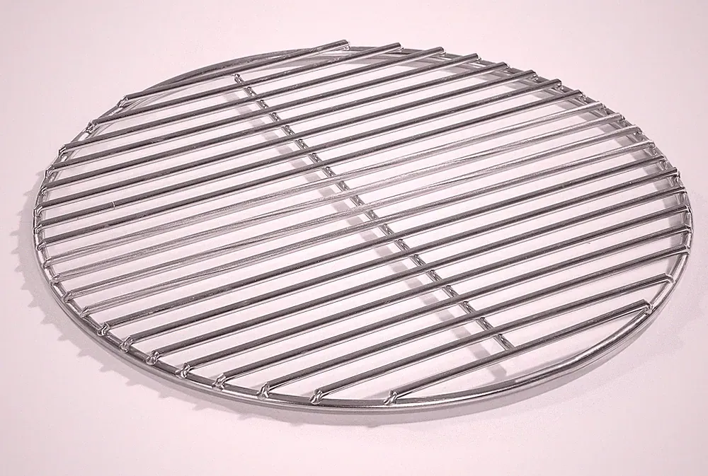 40cm Grill rund Edelstahl, 4mm Stäbe Grillrost V2A Feuerschale Kamin Feuerkorb