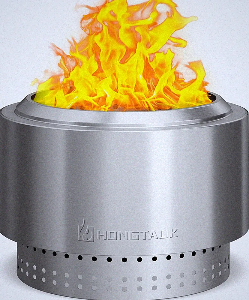 50 cm Rauchfreie Feuerschale Edelstahl, Feuerschalen für den Garten, Feuerste...