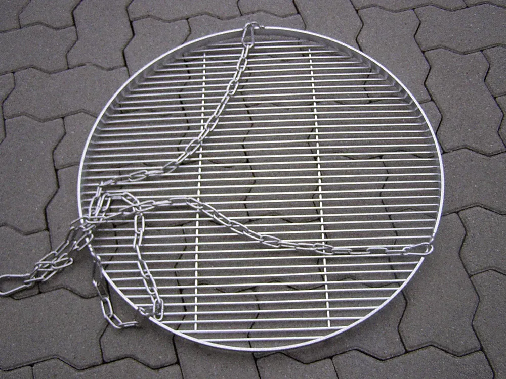 AUSWAHL 4/10 Edelstahl Grillrost Kette rund Feuerschale Dreibein Schwenkgrill