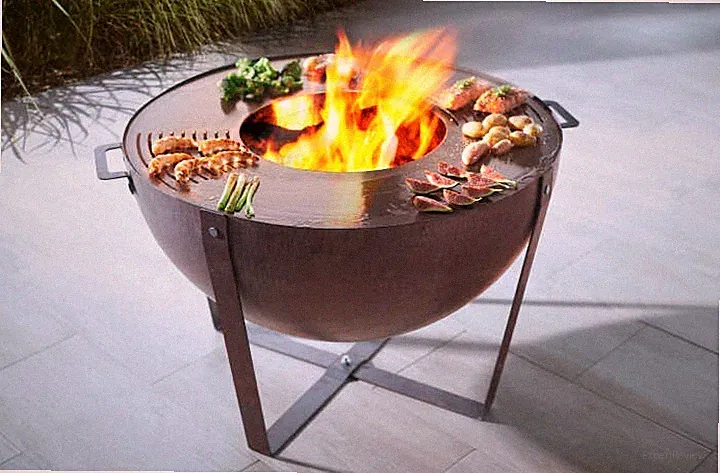 buschbeck Plancha-Grill Dakota Feuerschale oder Grill 80cm Feuerstelle Edelstahl