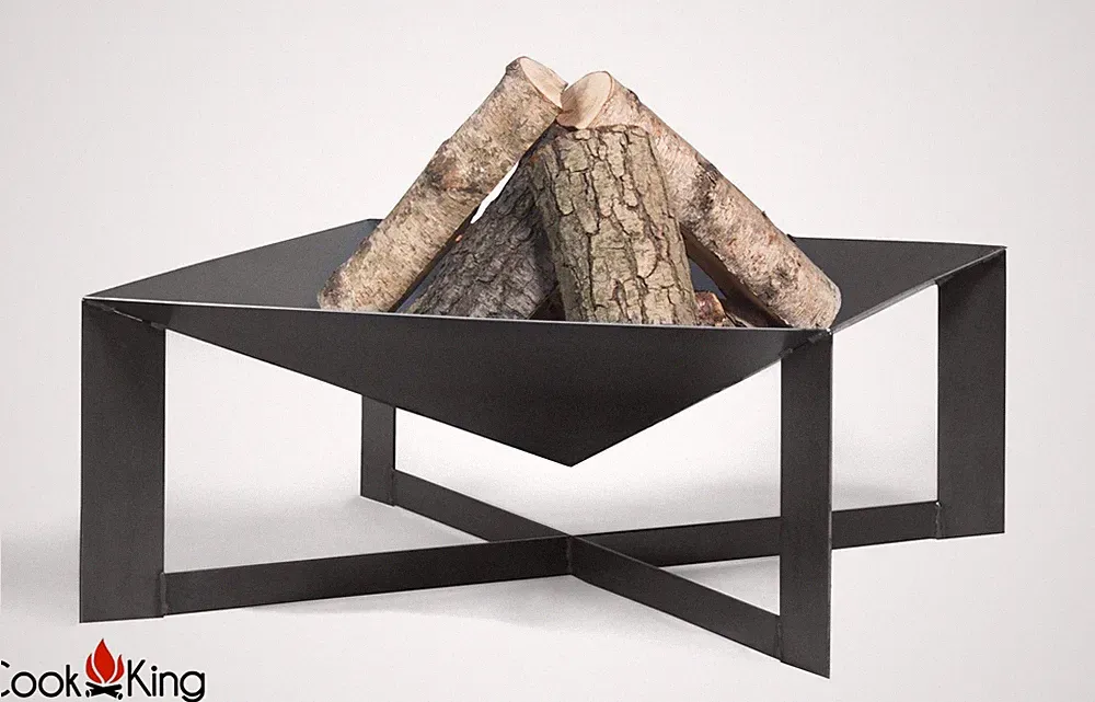 CookKing 111243 Feuerschale Feuerstelle Terrassenschale „CUBA“ 70x70cm
