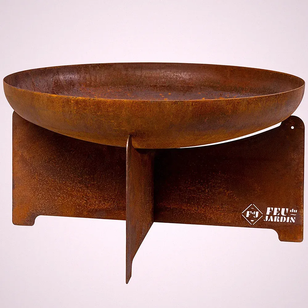 Feu du Jardin Edelstahl-Feuerstelle 'X 70', rost, 40 x 75 cm