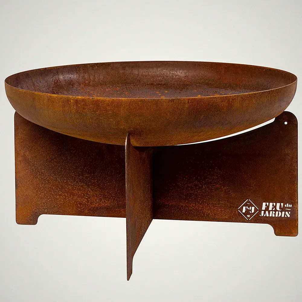 Feu du Jardin Edelstahl-Feuerstelle 'X 70', rost, 40 x 75 cm