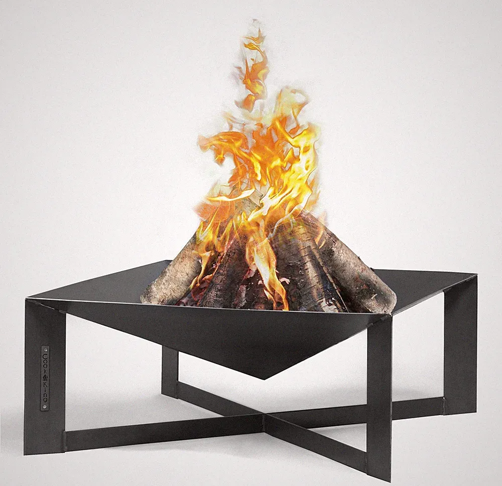 Feuerschale „CUBA“ 70 x 70 cm Feuerstelle Grill BBQ Feuerkorb Stahl Feuerwanne