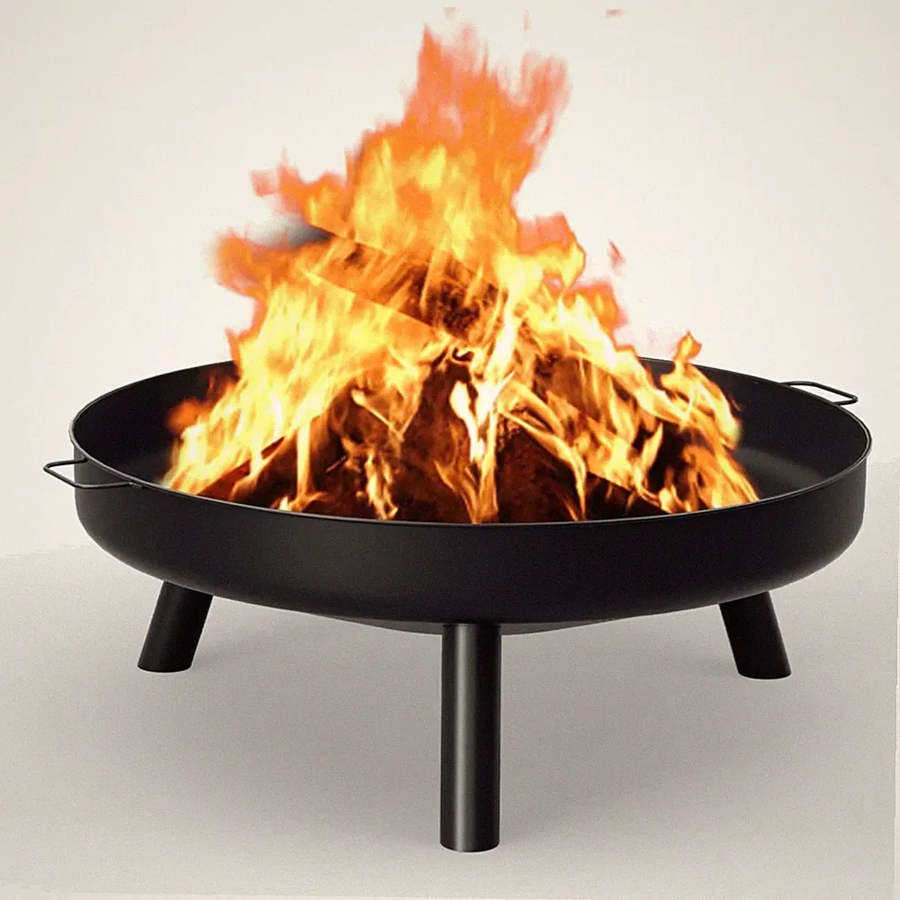 Feuerschale Edelstahl 80cm Feuerstelle Garten Effizient Lagerfeuer Camping