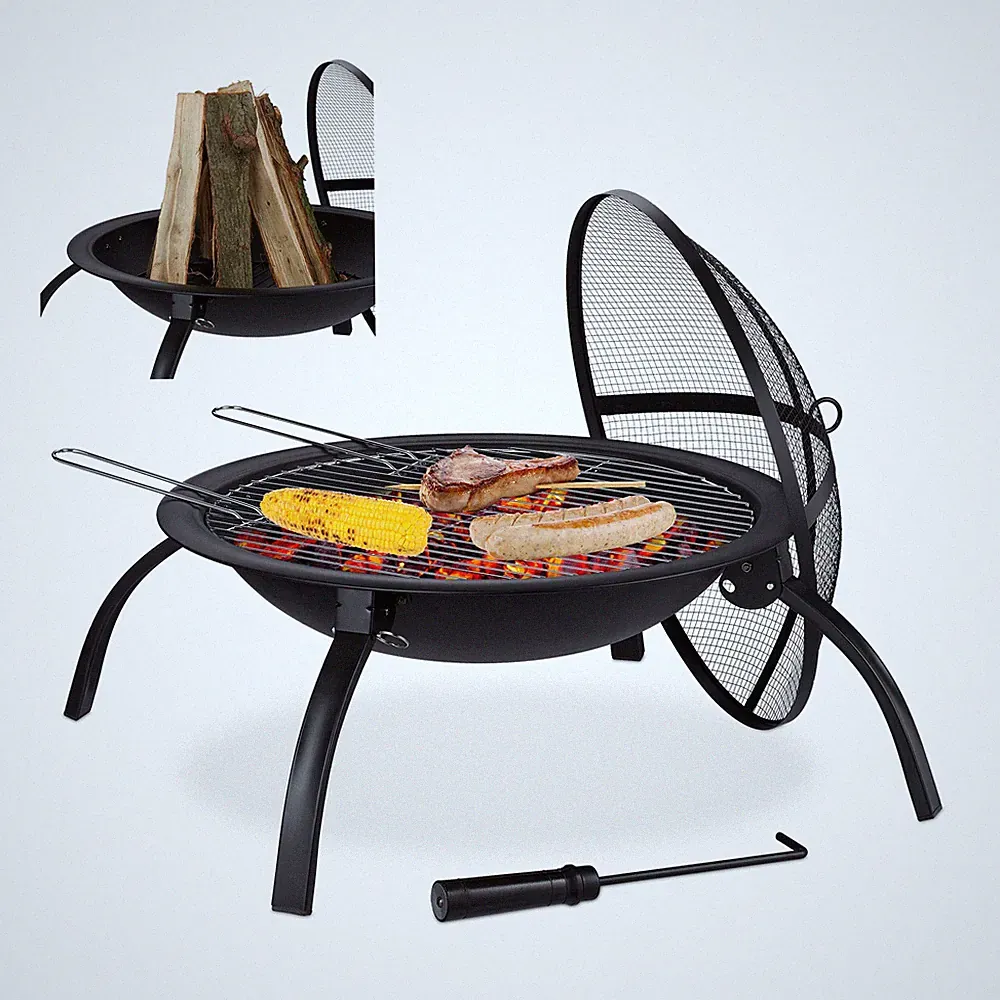 Feuerschale Feuerstelle Grillfeuerkorb Terrassenofen hitzebeständig klappbar