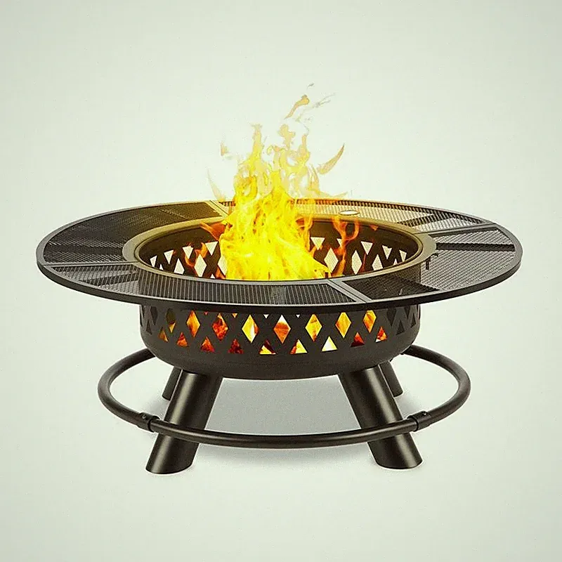 Feuerschale Schwenkgrill Tisch Garten Lagerfeuer Feuerstelle Feuerkorb 120 cm