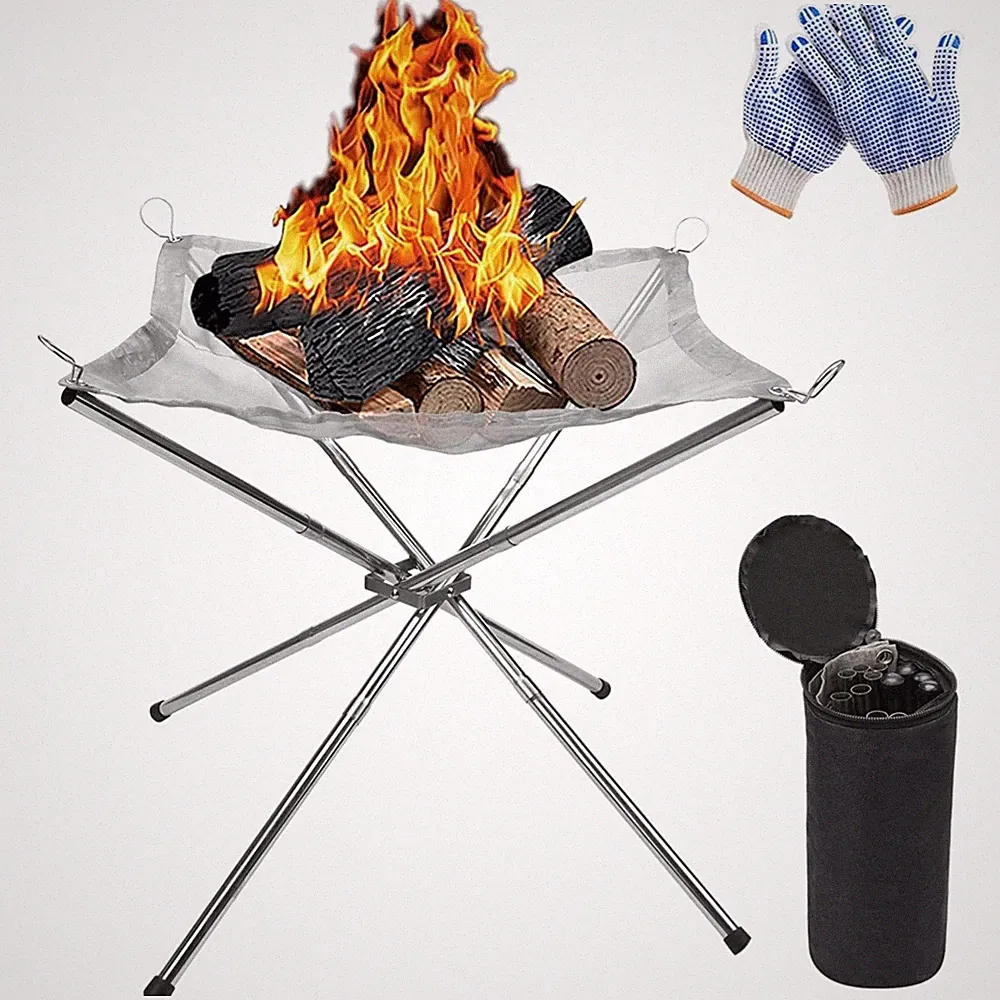 Feuerstelle Grill-Feuerschale, tragbar, leicht, für Camping und BBQ im Garten