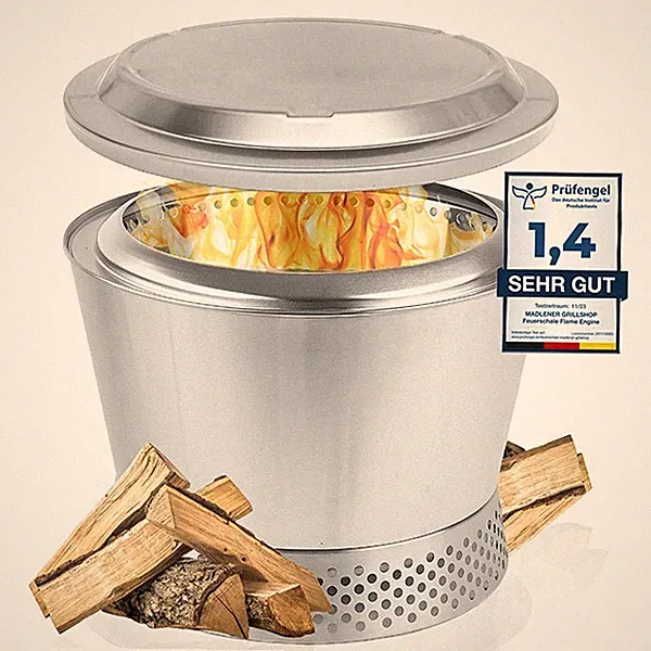 feuerschale edelstahl mit deckel