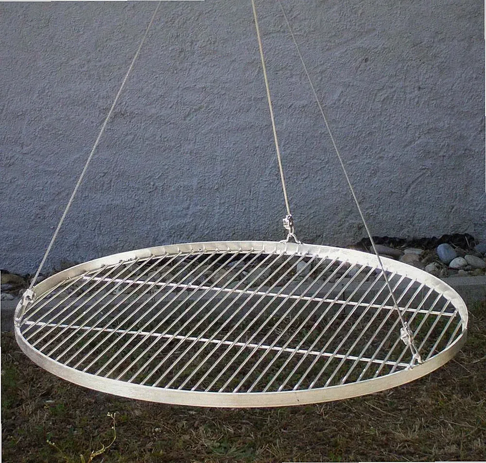 Grillrost Edelstahl rund Grill Rost Gitter für Schwenkgrill Feuerschale Dreibein