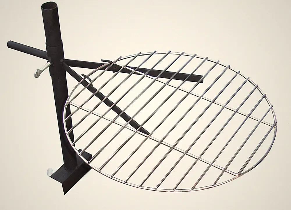 Grillrost für Feuerschale Edelstahl höhenverstellbar schwenkbar Grill Ø 40/60cm