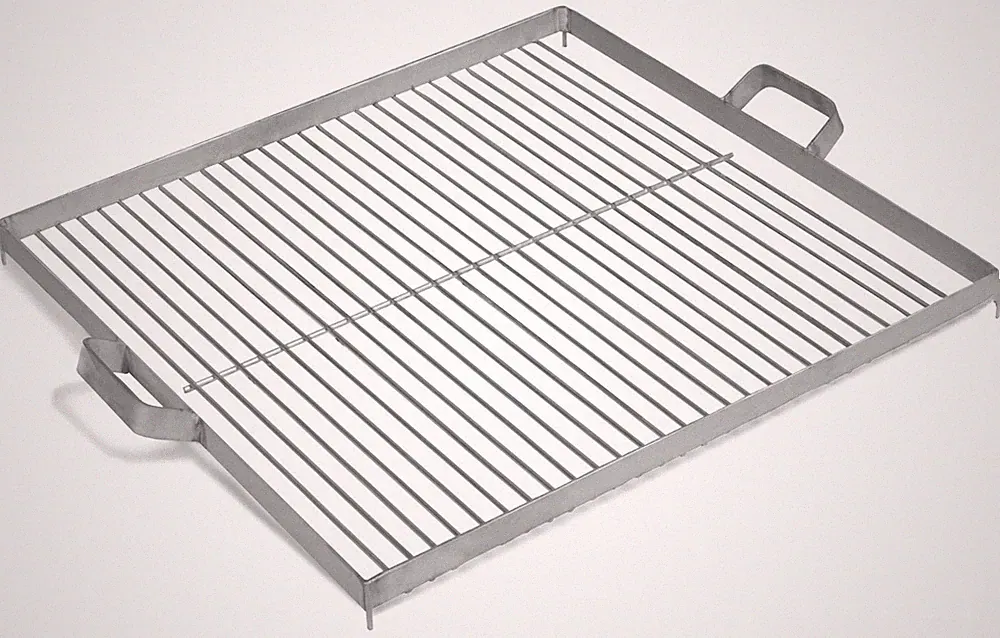 Grillrost mit 2 Griffen für Schwenkgrill / Feuerschale - aus Edelstahl