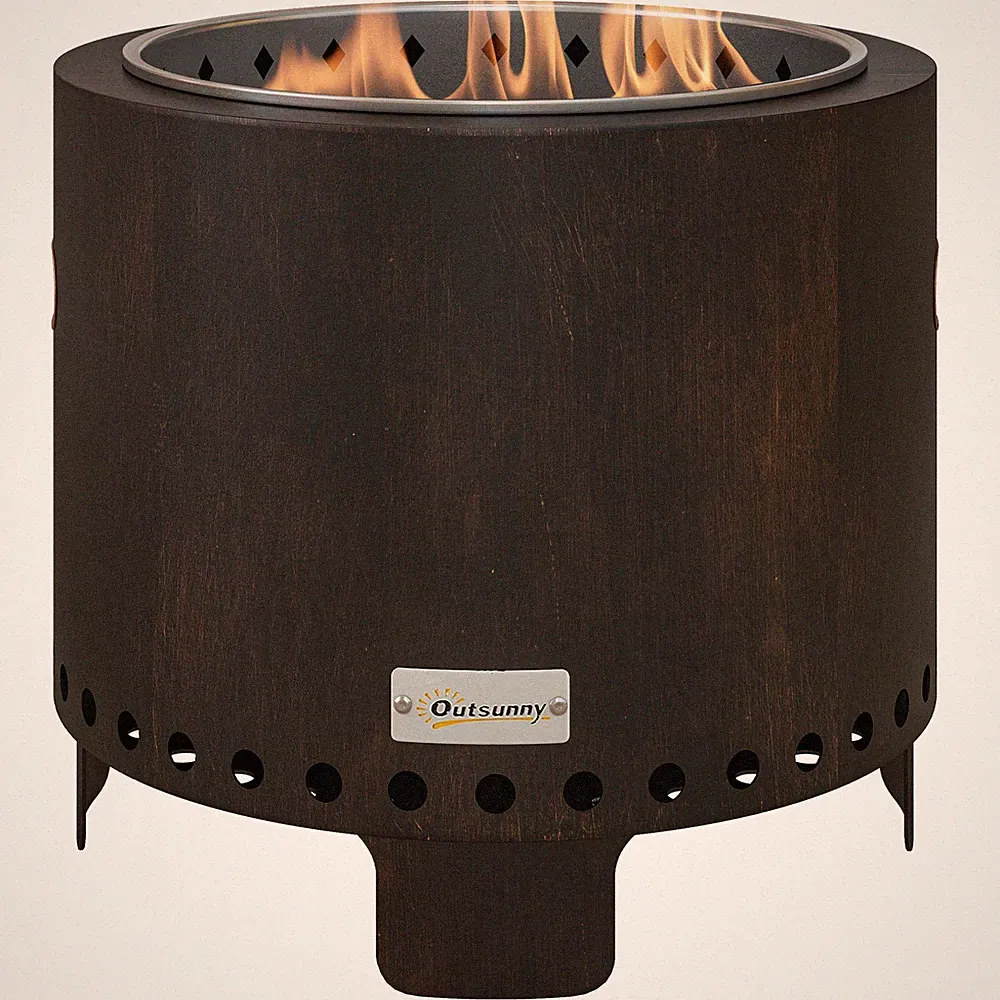 Outsunny Feuerschale rauchfrei Tischfeuer Ø45cm Feuerstelle Refurbished