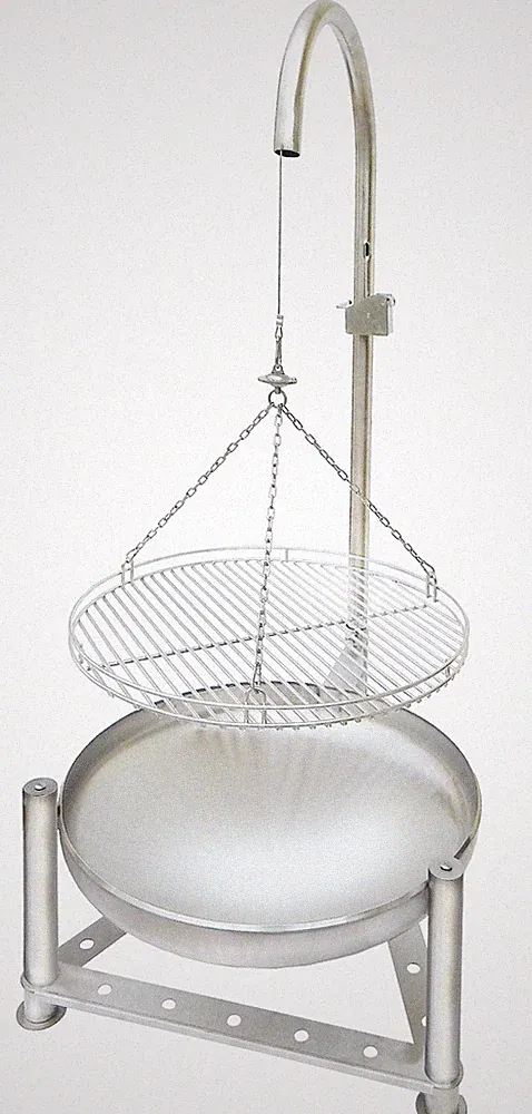 Schwenkgrill mit Feuerschale und Grillrost komplett Edelstahl