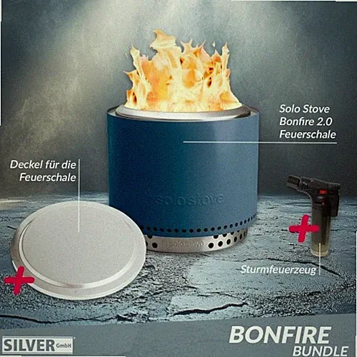 Solo Stove BONFIRE 2.0 Water mit Stand & Deckel Edelstahl - Feuerschale