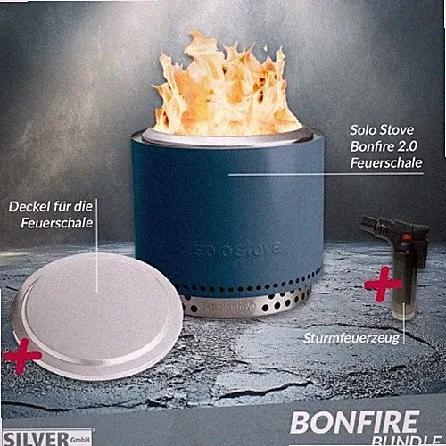 Solo Stove BONFIRE 2.0 Water mit Stand & Deckel Edelstahl - Feuerschale