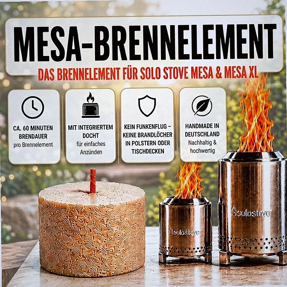 Solo Stove Mesa & Mesa XL Brennelemente 🔥(10 STÜCK - 1,7KG) Tischfeuer Outdoor