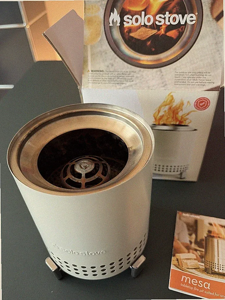 Solo Stove Mesa - Tischfeuer/-kamin, Feuerschale - Creme, Holz- +Pelletbetrieb