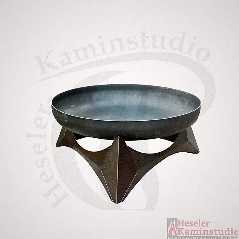 Svenskav Design Feuerschale Arka L (45 x 45 x 25 cm) Unterbau aus Kupfer