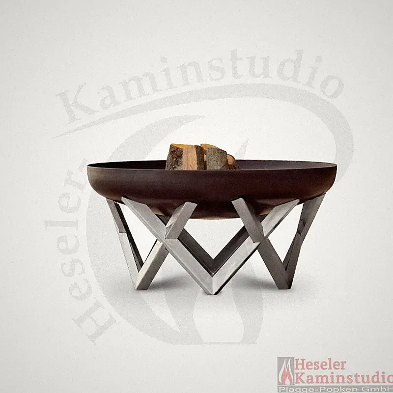 Svenskav Design Feuerschale aus 3,2 mm Rohstahl Venta L (45 cm) Basis Edelstahl